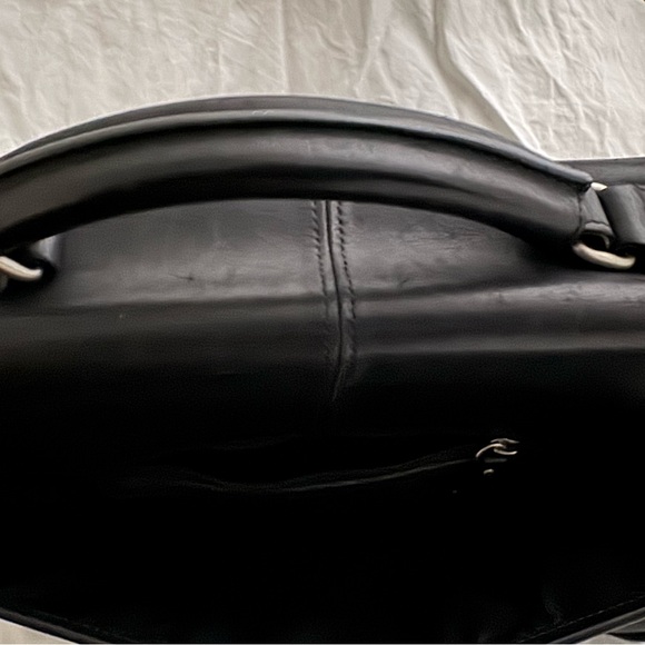 Coach black leather computer attache - Picture 5 of 13